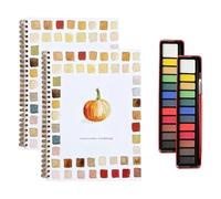 Ensemble de cahiers d'exercices de peinture à l'aquarelle, carnet de croquis à spirales, adapté aux débutants, avec pinceaux, cadeau pour adultes et adolescents