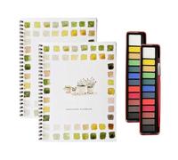 Ensemble de cahiers d'exercices de peinture à l'aquarelle, carnet de croquis à spirales, adapté aux débutants, avec pinceaux, cadeau pour adultes et adolescents