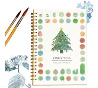 Ensemble de cahiers d'exercices de peinture à l'aquarelle, carnet de croquis d'artiste à spirales, adapté aux débutants, avec pinceaux, cadeau pour adultes et adolescents, Noël