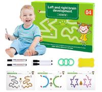 Ensemble de cahiers d'exercices pour la maternelle, cahier de pratique d'écriture manuscrite réutilisable avec bords lisses, classeur à anneaux, cahier 'exercices 'écriture portable pour les écoles