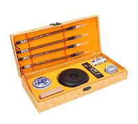 Ensemble de calligraphie chinoise avec papier à encre pour pinceau et pierre à encre pour la calligraphie chinoise Sumi peinture à l'eau Gifts Gifts