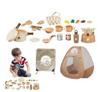 Ensemble de Camping pour - Ensemble de Jouets de Camping pour , Faux Jouets de Camping dans la Cuisine avec | Ensemble de Jouets de Camping en Plein air réaliste, ustensiles de