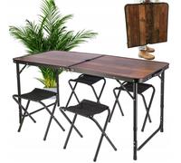 ENSEMBLE DE CAMPING valise de jardin TOURISTIQUE pliable TABLE + 4 CHAISES