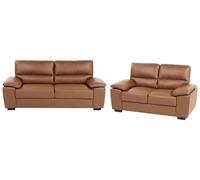 Ensemble de canapé 2 + 3 places en cuir PU brun VOGAR