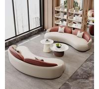 Ensemble de canapé avec canapé sectionnel, causeuse, chaise et 2 tables basses, mobilier de salon moderne pour bureau et maison
