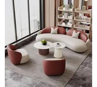 Ensemble de canapé avec canapé sectionnel, causeuse, chaise et 2 tables basses, mobilier de salon moderne pour bureau et maison