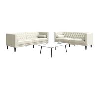 Ensemble de canapé Chesterfield et traversins 2 pcs vert foncé canapé vidaXL