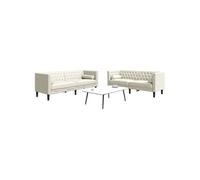 Ensemble de canapé Chesterfield et traversins 2pcs velours