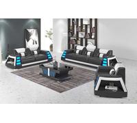 Ensemble de canapé complet 3pcs noir Set Canapés JVmoebel