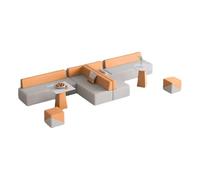 Ensemble De Canapé Créatif Et Simple, Réception De Banque D'établissement De Formation, Aire De Loisirs Et De Repos, Canapé De Bureau Et Table Basse en Cuir Griffe De Chat en Attente De Réception(C)