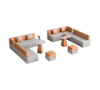 Ensemble De Canapé Créatif Et Simple, Réception De Banque D'établissement De Formation, Aire De Loisirs Et De Repos, Canapé De Bureau Et Table Basse en Cuir Griffe De Chat en Attente De Réception(H)