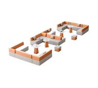 Ensemble De Canapé Créatif Et Simple, Réception De Banque D'établissement De Formation, Aire De Loisirs Et De Repos, Canapé De Bureau Et Table Basse en Cuir Griffe De Chat en Attente De Réception(B)