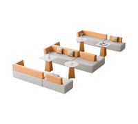 Ensemble De Canapé Créatif Et Simple, Réception De Banque D'établissement De Formation, Aire De Loisirs Et De Repos, Canapé De Bureau Et Table Basse en Cuir Griffe De Chat en Attente De Réception(A)