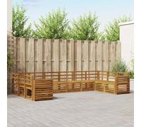 vidaXL Ensembles de canapés – Canapé sectionnel moderne Bois d'acacia massif naturel – 10 pcs