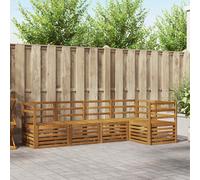 vidaXL Ensemble de canapés 5 pcs Canapé d'angle jardin Bois d'acacia massif naturel résistant
