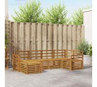 vidaXL Ensemble de canapés Bois d'acacia massif naturel – Canapé de jardin moderne – 6 pièces