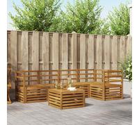 vidaXL Ensembles de canapés avec Coussin 6 pcs Naturel et Beige, Canapés Modernes pour l'extérieur, mobilier Durable, Confort Ultime pour Jardin et terrasse