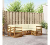 vidaXL Ensemble de canapés 6 pcs Bois d'acacia massif naturel – Salon de jardin moderne et durable