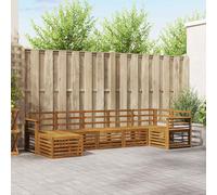 vidaXL Ensemble de canapés 7 pcs Canapé d'angle moderne Bois d'acacia massif naturel