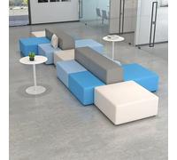 Ensemble de canapé de bureau simple et moderne, canapé de salon de réception multi-pièces for hall d'hôtel, immeuble de bureaux, réception d'entreprise et zone de repos, mobilier durable et élégant(A)