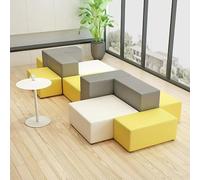 Ensemble de canapé de bureau simple et moderne, canapé de salon de réception multi-pièces for hall d'hôtel, immeuble de bureaux, réception d'entreprise et zone de repos, mobilier durable et élégant(D)