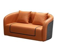 Ensemble de canapé de Conversation en Cuir de Luxe Moderne, Ensemble de Meubles de Chaise d'appoint rembourrés et matelassés pour Le Hall de l'hôtel, Le Bureau de Vente immobilière(Orange,2)