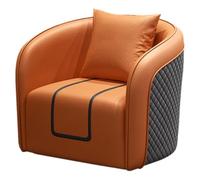 Ensemble de canapé de Conversation en Cuir de Luxe Moderne, Ensemble de Meubles de Chaise d'appoint rembourrés et matelassés pour Le Hall de l'hôtel, Le Bureau de Vente immobilière(Orange,1)