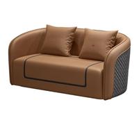 Ensemble de canapé de Conversation en Cuir de Luxe Moderne, Ensemble de Meubles de Chaise d'appoint rembourrés et matelassés pour Le Hall de l'hôtel, Le Bureau de Vente immobilière(Brown,2)