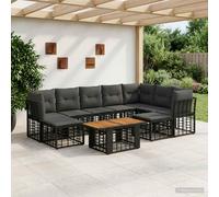 Ensemble de canapé de jardin 10 pc polyrotin canapés d'extérieur sièges vidaXL v