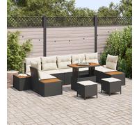 Ensemble de canapé de jardin 10 pcs Rotin poly et acier laqué Mobilier vidaXL vi