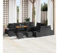 vidaXL Ensemble de canapé de Jardin 13 pcs Gris Clair et Gris foncé, Jardin et terrasse, Ensemble de mobilier Moderne, canapé rectangulaire, rangements stylés et étanches