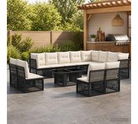 Ensemble de canapé de jardin 13 pc polyrotin Mobilier modulaire vidaXL vidaXL