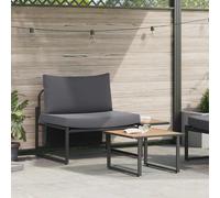 Ensemble De Canapé De Jardin 2 Pièces Vidaxl, Fauteuil Avec Coussins Taupe Gris