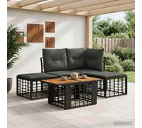 Ensemble de canapé de jardin 5 pc polyrotin Mobilier modulaire Canapé vidaXL vid