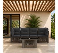 Ensemble de canapé de jardin 5 pc polyrotin Sofa d'extérieur modulable vidaXL vi