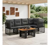 Ensemble de canapé de jardin 6 pc polyrotin canapés d'extérieur salon vidaXL vid