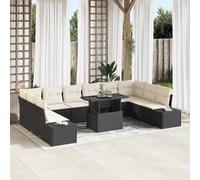 Ensemble De Canapé De Jardin Vidaxl 11 Pièces Beige, Crème