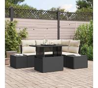 Vidaxl Ensemble De Canapés De Jardin 5 Pièces Beige Naturel Rotin Et Métal
