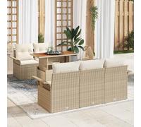 vidaXL Ensemble de canapé de jardin avec coussins 6 pcs Noir 100 x 55 x 73 cm