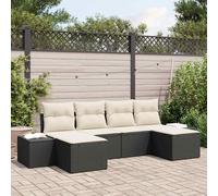 Ensemble de canapé de jardin avec coussin 6 pcs Poly rotin vidaXL vidaXL