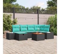 Ensemble de canapé de jardin avec coussin 7 pc Poly rotin meubles Suite vidaXL v