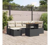 Ensemble de canapé de jardin avec coussin 7 pc polyrotin Mobilier vidaXL vidaXL