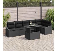 Ensemble de canapé de jardin avec coussin 7 pcs polyrotin Mobilier vidaXL vidaXL