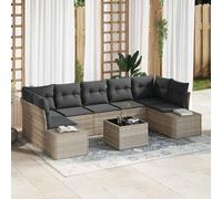 Vidaxl Ensemble De Canapés De Jardin 8 Pièces Avec Coussins Marron En Rattan Poly Marron