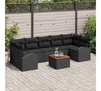 Ensemble de canapé de jardin avec coussin 8 pc polyrotin Canapé Transat vidaXL v
