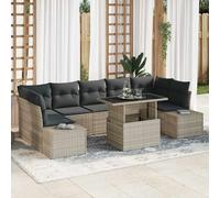 Ensemble De Canapé De Jardin Vidaxl 8 Pièces Noir Rotin