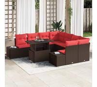 Ensemble de canapé de jardin avec coussin 9 pc polyrotin Mobilier salon vidaXL v
