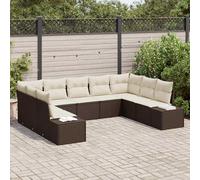 Ensemble de canapé de jardin 9 pc Polyrotin Canapé Détente en extérieur vidaXL v