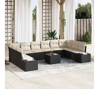 Ensemble de canapé de jardin avec coussin Poly rotin Sectionnel extérieur vidaXL