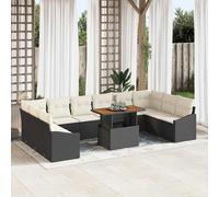 Ensemble De Canapé De Jardin Vidaxl 11 Pièces Beige Osier